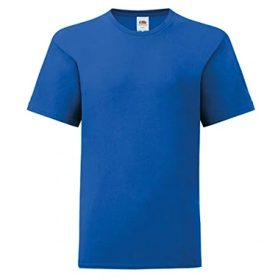 Afbeelding van Fruit of the Loom Kids Iconic T Shirt, Royal, 140