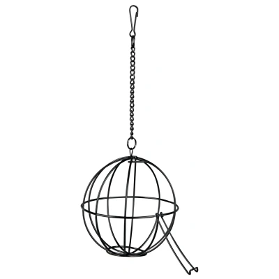 Afbeelding van Trixie Voederbal Metaal Zwart Ruif 12 cm