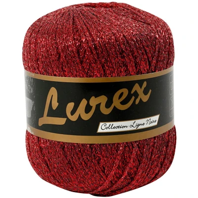 Afbeelding van Lurex Glitter Garen Rood, 160m