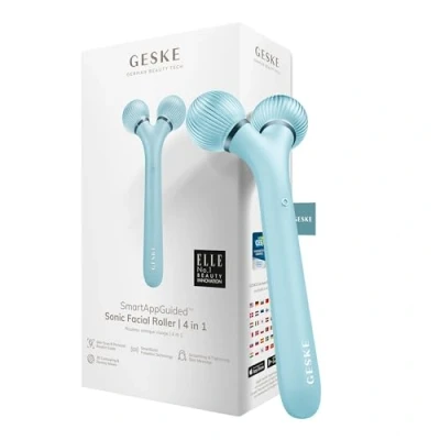 Afbeelding van GESKE SmartAppGuided™ Sonic Facial Roller 4 in 1 Dermaroller Apparaat voor gezicht Dermarol Professionele gezichtsroller Verstevigt en definieert de huid van het