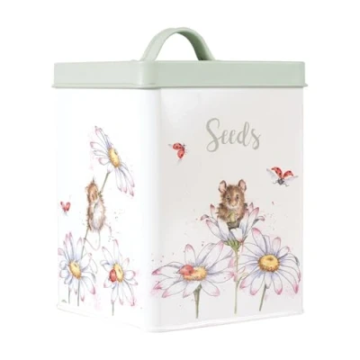 Afbeelding van Wrendale Blik voor Zaden Mouse Seed Tin Voorraadblik Voorraadbus