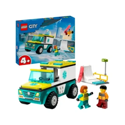 Afbeelding van LEGO 60403 City Ambulance en snowboarder Speelgoed Ziekenwagen