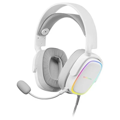 Afbeelding van Gaming Headset met Microfoon Mars MHAXW RGB Wit