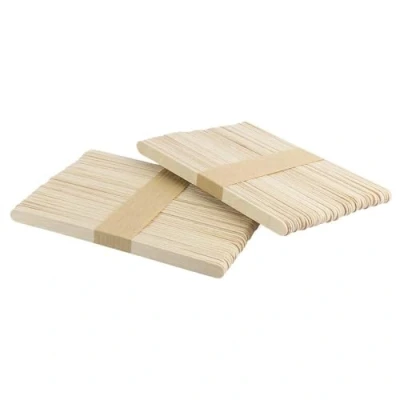 Afbeelding van Ideen mit Herz houten stokjes, 100 stuks, spatel, ideaal voor knutselen, waxen, ijs maken, 13,8 cm lang, 0,9 breed