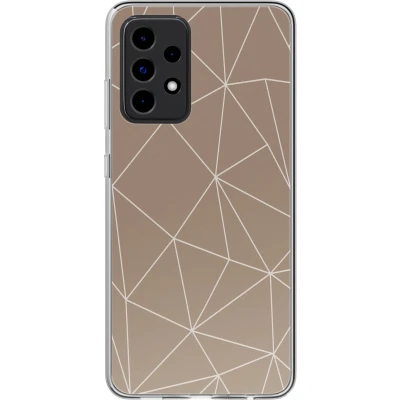 Afbeelding van imoshion hoesje Geschikt voor Samsung Galaxy A52 (5G) / A52s (4G) Siliconen Design Meerkleurig Graphic Lines Beige