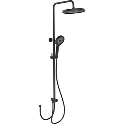 Afbeelding van Czarny zestaw prysznicowy ze stali nierdzewnej 120 cm Soft Water Wenko