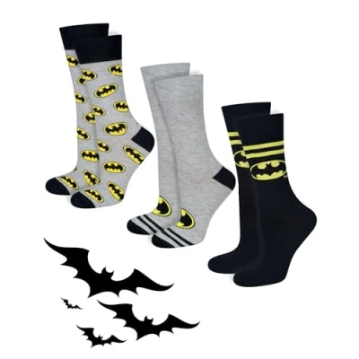 Afbeelding van DC Comics The Batman Superman herensokken, fantasie, originele sokken, 40 45, 1 3 paar, paar