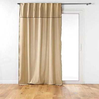 Afbeelding van Gordijn met lint MISTRALINE, gerecycled katoen, 140 x 240 cm