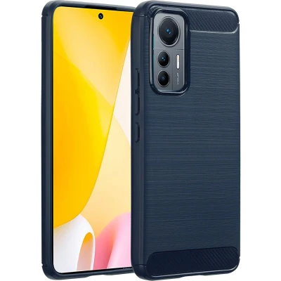 Afbeelding van imoshion Hoesje Geschikt voor Xiaomi 12 Lite Siliconen Brushed Backcover Donkerblauw