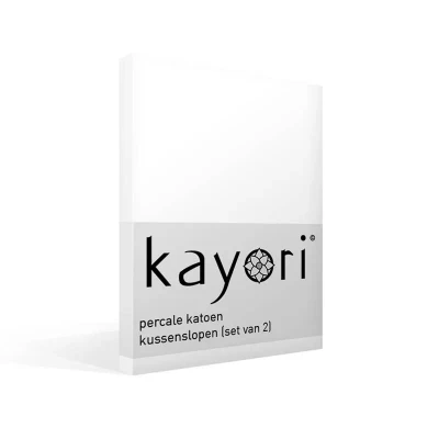 Afbeelding van Kayori Shizu Kussensloop Katoenperkal 60x70 2 Stuks wit 60/70 (Kleur: Wit)