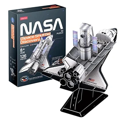 Afbeelding van 3D NASA Space Shuttle Discovery puzzel voor kinderen model om te bouwen volwassenen cadeau jongens van 8 jaar modellen en modelbouw 93 stukjes puzzels