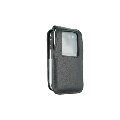 Afbeelding van caseroxx Lederen hoes met riemclip compatibel Emporia Joy LTE van echt leer, en kijkvenster in zwart