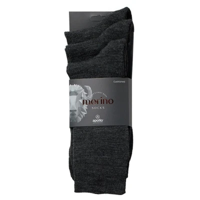 Afbeelding van Apollo Sokken Wol/Terry 3 Pack Antraciet 39/42