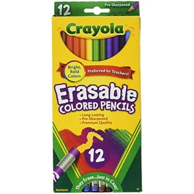 Afbeelding van CRAYOLA Uitwisbare gekleurde potloden, 12/pkg, lang