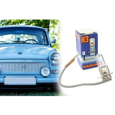 Afbeelding van Narva PK22s H3 halogeenlamp, transparant, 6 V, 55 W