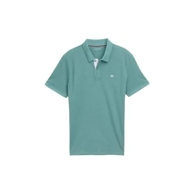 Afbeelding van TOM Tailor WITH Contrast Poloshirt, Heren, Maat: XL, Meadow teal dark melange