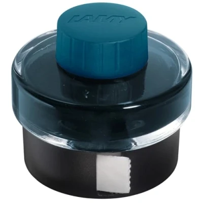 Afbeelding van LAMY T52 Petrole inkt, 50 ml, inktglas met inkttank, kunststof voet vloeipapierrol