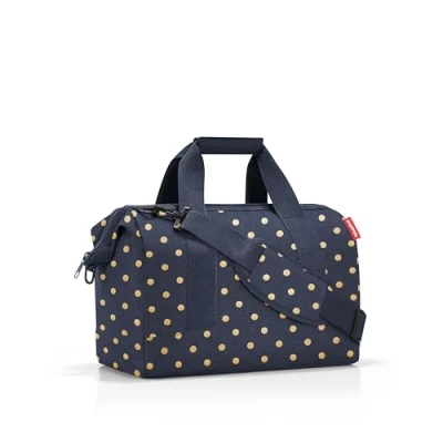 Afbeelding van Reisenthel Allrounder M Reistas Sporttas 18L Metallic Dots Blue Blauw