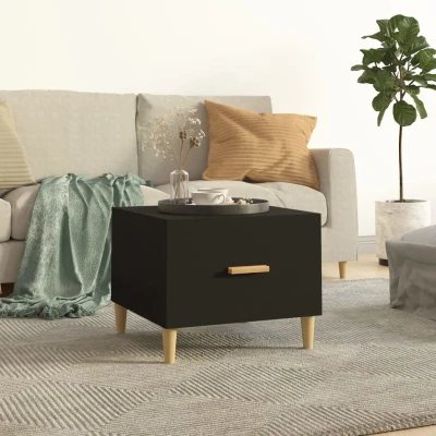 Afbeelding van Salontafel 50x50x40 cm bewerkt hout zwart