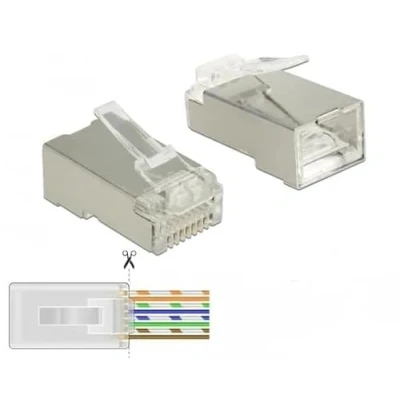 Afbeelding van DeLOCK RJ45 Crimp+Cut Plug Cat.6 STP