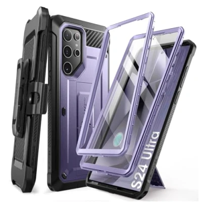 Afbeelding van SUPCASE Unicorn Beetle Pro Beschermhoes voor Samsung Galaxy S24 Ultra 5G (2024), extra frontframe, dubbellaags, robuust, met riemclip en standaard displaybescherming