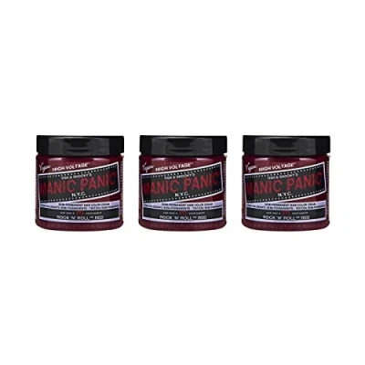 Image de Manic Panic Rock &#039;N&#039; Roll Red Classic Crème, teinture capillaire semi permanente vegan et cruelty free, 3 x 118 ml