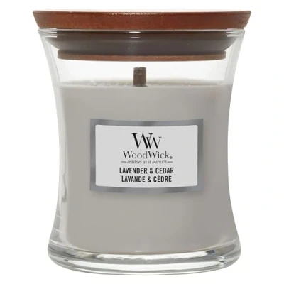 Afbeelding van WoodWick Geurkaars Mini Lavender &amp; Cedar 8 cm / ø 7