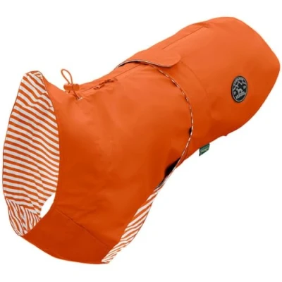 Afbeelding van hunter regenjas oranje voor honden rug 60 cm nek 34 72cm romp 58 74cm