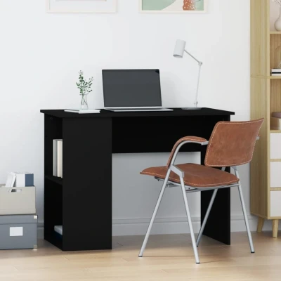 Afbeelding van Bureau 100x55x75 cm bewerkt hout zwart