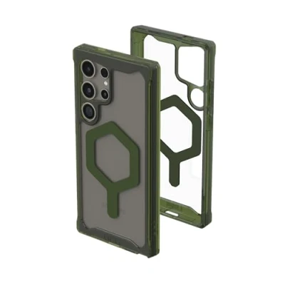Image de UAG Plyo Pro Series Coque de protection pour téléphone portable cadre en polyuréthane thermoplastique (TPU), plaque arrière PC glace/olive Samsung Galaxy S24 Ultra