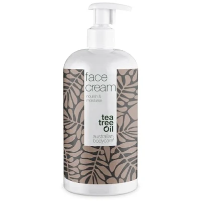 Afbeelding van Australian Bodycare Face Cream 500 ml Vochtinbrengende gezichtscrème perfect bij rode vlekjes, onzuiverheden, puistjes en mee eters Geschikt voor een vette, acne gevoelige huid Met 100% natuurlijke Tea Tree Olie van hoge kwaliteit