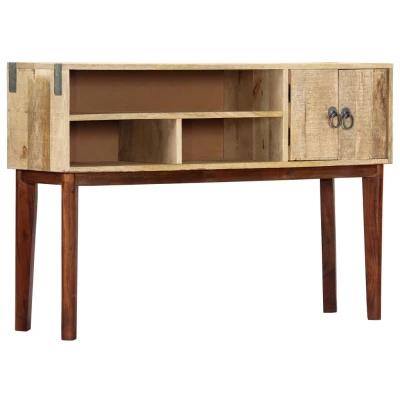 Afbeelding van Wandtafel 115x30x76 cm massief ruw mangohout