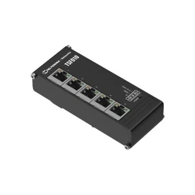 Afbeelding van Teltonika NETWORKS TSF010 Flat Ethernet Switch Unmanaged Fast (10/100) DIN rail Zwart