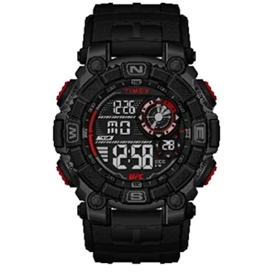 Afbeelding van Timex Digitaal herenhorloge met een UFC Redemption kunststof armband, zwart, riem, zwart., Riem