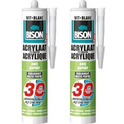 Afbeelding van Bison Acrylaatkit 30 Minuten Wit Actie Verpakking