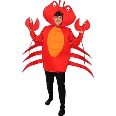 Afbeelding van Funidelia Krab Kostuum Dieren voor Mannen en Vrouwen Carnavalskleding One Size Rood