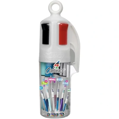 Afbeelding van BIC 4 Colours Diverse vierkleurige balpen met gemiddelde punt doos van 6