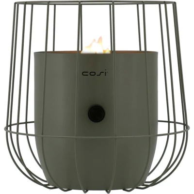 Afbeelding van Cosiscoop Basket gaslantaarn Ø26cm (h: 31cm) tuinaccessoire