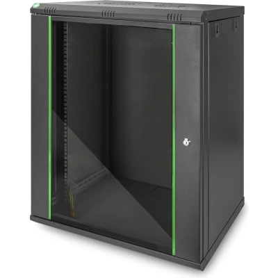 Afbeelding van Digitus DN 19 16 U EC SW 19inch wandkast (b x h d) 600 816 450 mm HE Zwart (RAL 9005)