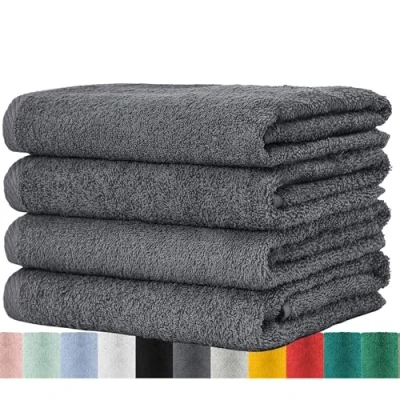 Afbeelding van BaSaTex Set van 4 badstof handdoeken 50 x 100 cm, 100% katoen, mint