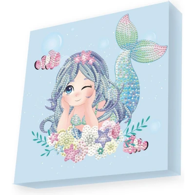 Afbeelding van Knutselpakket met Ronde Steentjes, DOTZ voor Volwassenen, Hobbypakket Kinderen Vanaf 8 Jaar DBX.077 BOX Diamond Dotting kit 22x22cm Sea Starlett