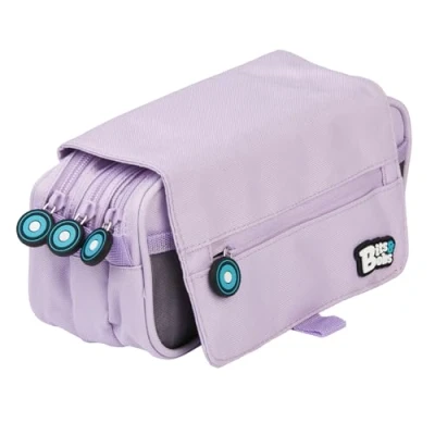 Afbeelding van Grafoplás 37543264 etui met drie vakken, lavendel, 23 x 10 cm, bits &amp; bobs