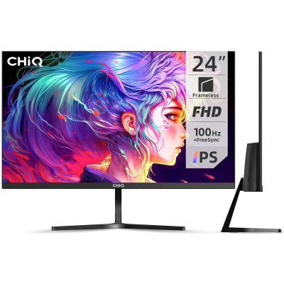 Afbeelding van CHiQ 24F650 24 inch monitor Full HD (1920x1080) IPS 75Hz Ultradunne 3 zijdig randloos 99% sRGB pc scherm AMD FreeSync HDMI/VGA/DP