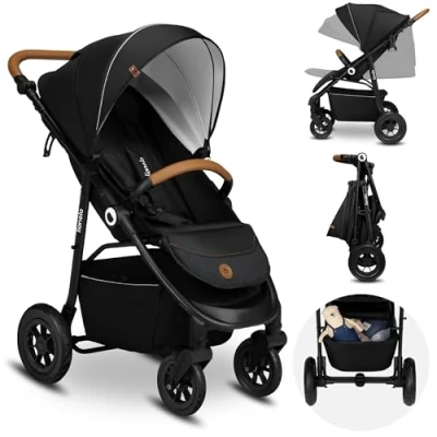 Afbeelding van Lionelo Natt kinderwagen verstelbare handgreep en verstelling van de rugleuning tot ligpositie 5 punts gordel grote offroad wielen waterdicht