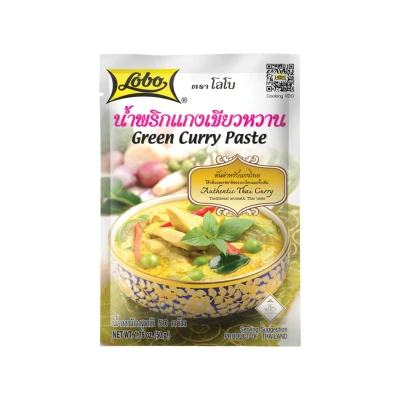 Afbeelding van Lobo Groene curry kruidenpasta 12 x 50 g Asian Food Lovers