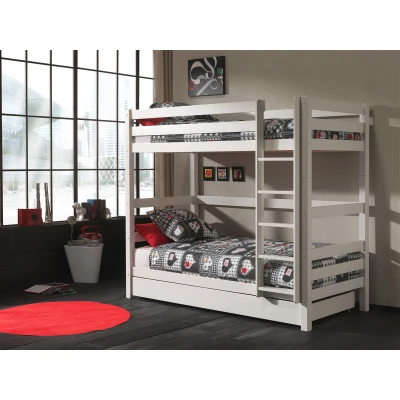 Afbeelding van LUCEVI Pino Stapelbed H180CM + Rolbed Ladder Wit 90x200 cm