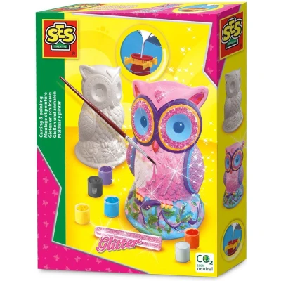 Afbeelding van Ses 01285 Glitter Gips Gieten Uil