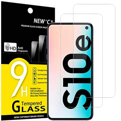 Afbeelding van NEW&#039;C 2 Stuks, Screen Protector voor Samsung Galaxy S10e, Gehard Glass Schermbeschermer Film 0.33 mm ultra transparant, resistent, anti kras, vingerafdrukken