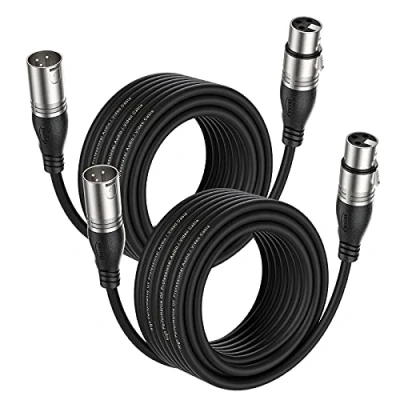 Afbeelding van EBXYA XLR kabel 10 m 3 polige compensatie stekker naar bus DMX aansluitkabel voor microfoon en audio mixer