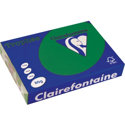 Afbeelding van Clairefontaine Trophée Intens, Gekleurd Papier, A4, 80 G, 500 Vel, Dennegroen Papier